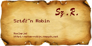 Sztán Robin névjegykártya